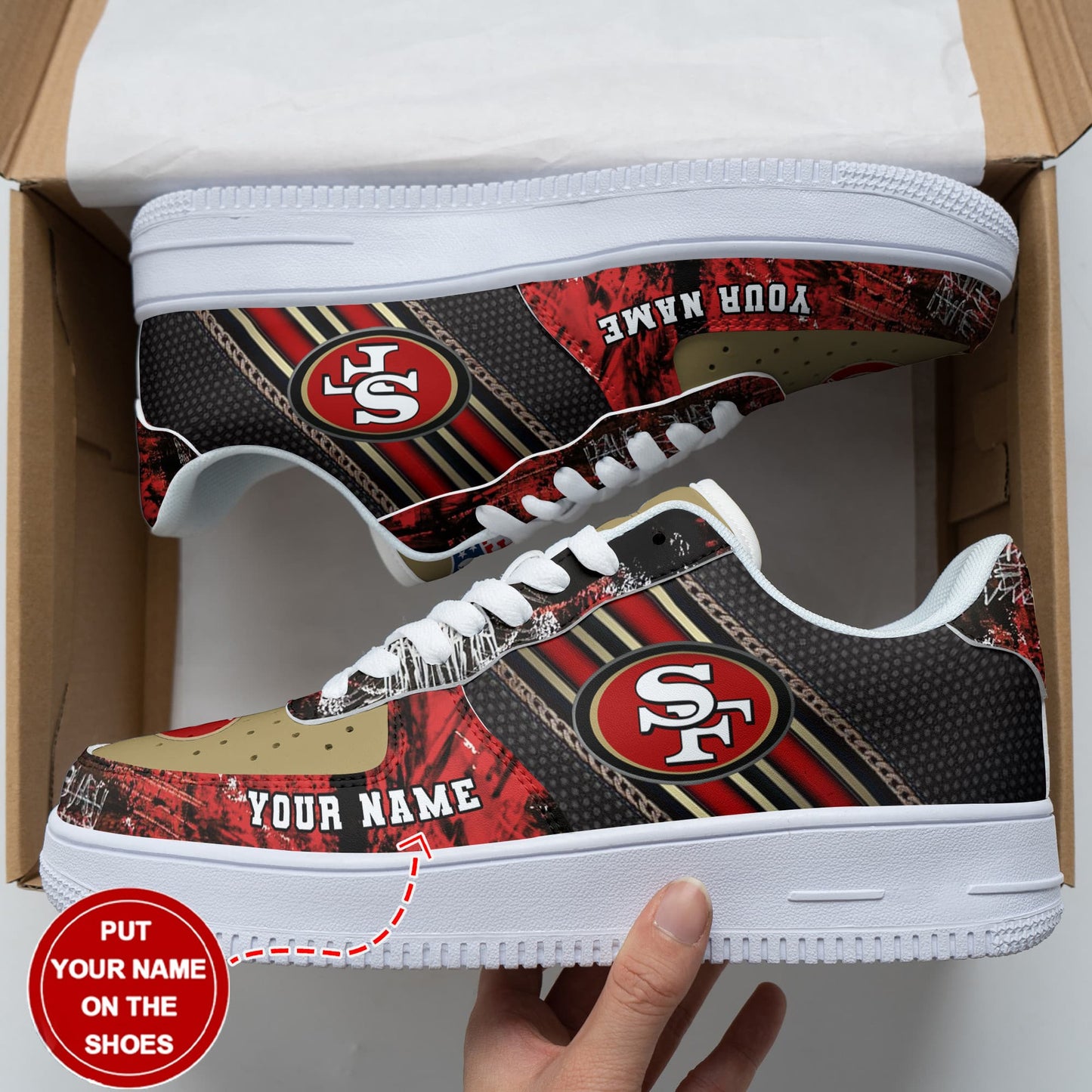 San Francisco 49ers Personalized AF1 Shoes BG176
