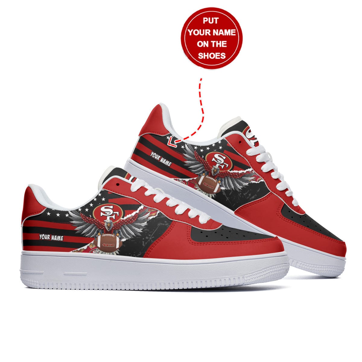 San Francisco 49ers Personalized AF1 Shoes BG177