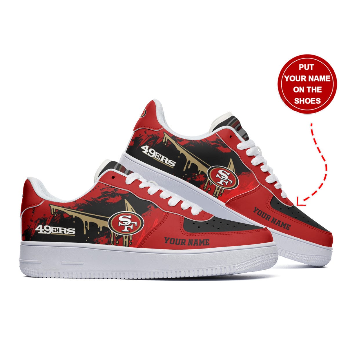 San Francisco 49ers Personalized AF1 Shoes BG231