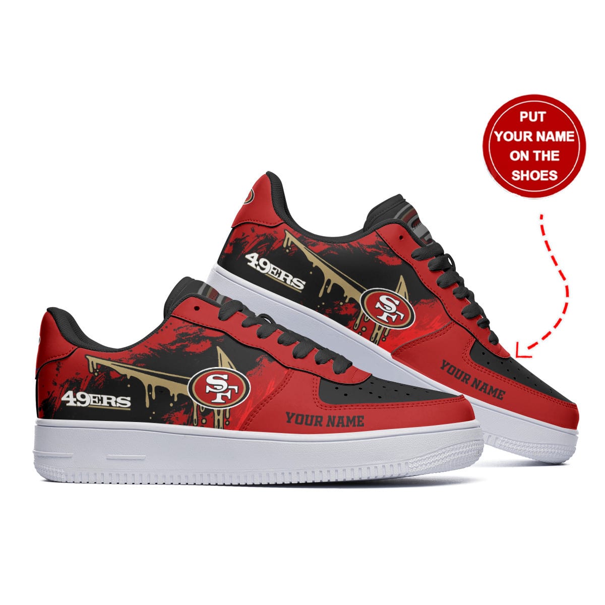 San Francisco 49ers Personalized AF1 Shoes BG231