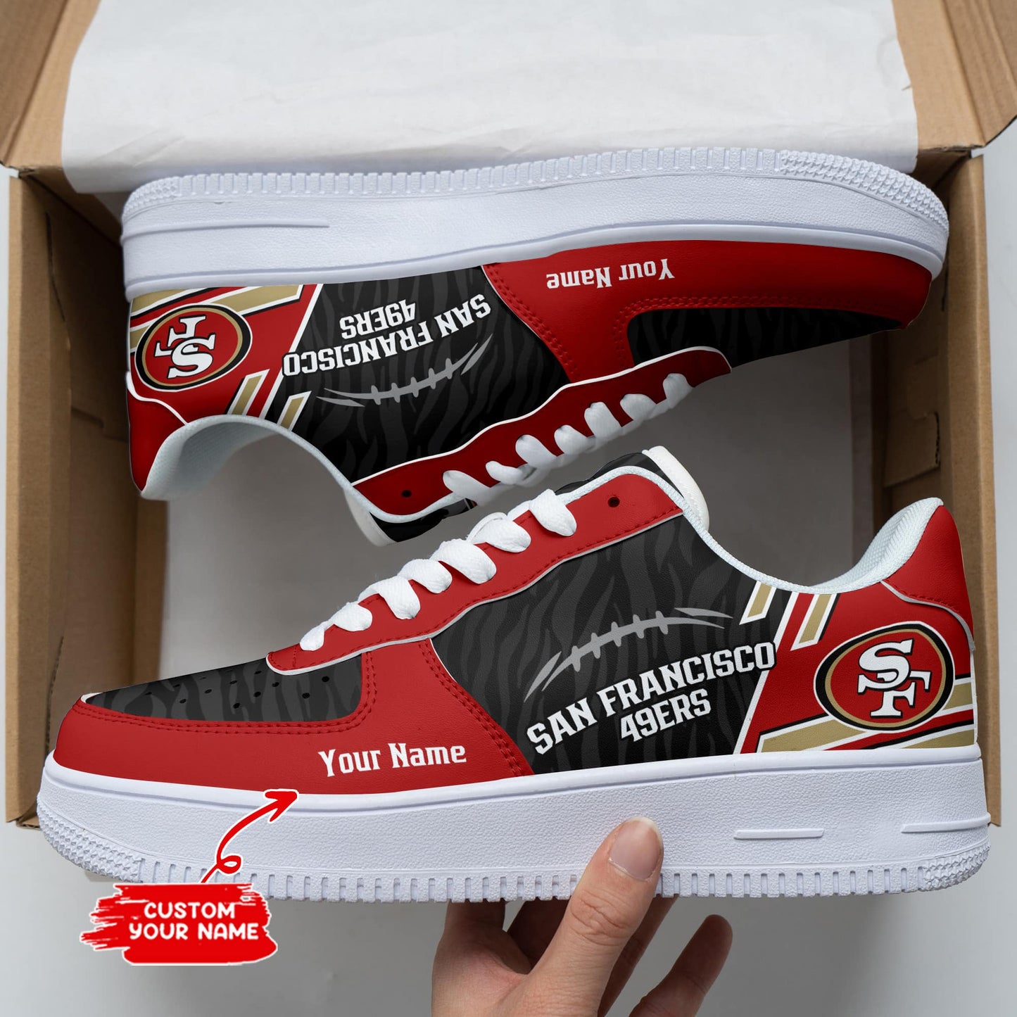 San Francisco 49ers Personalized AF1 Shoes BG265