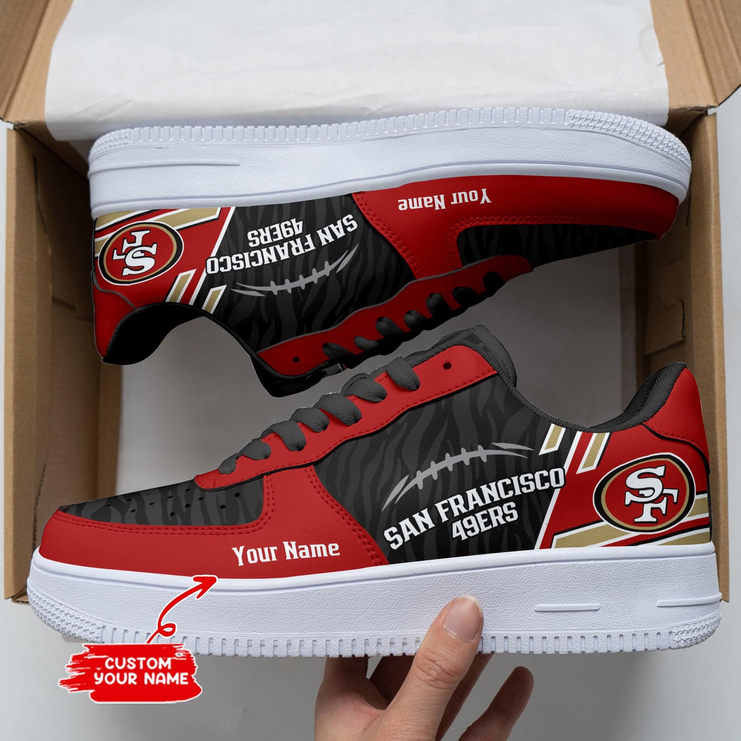San Francisco 49ers Personalized AF1 Shoes BG265