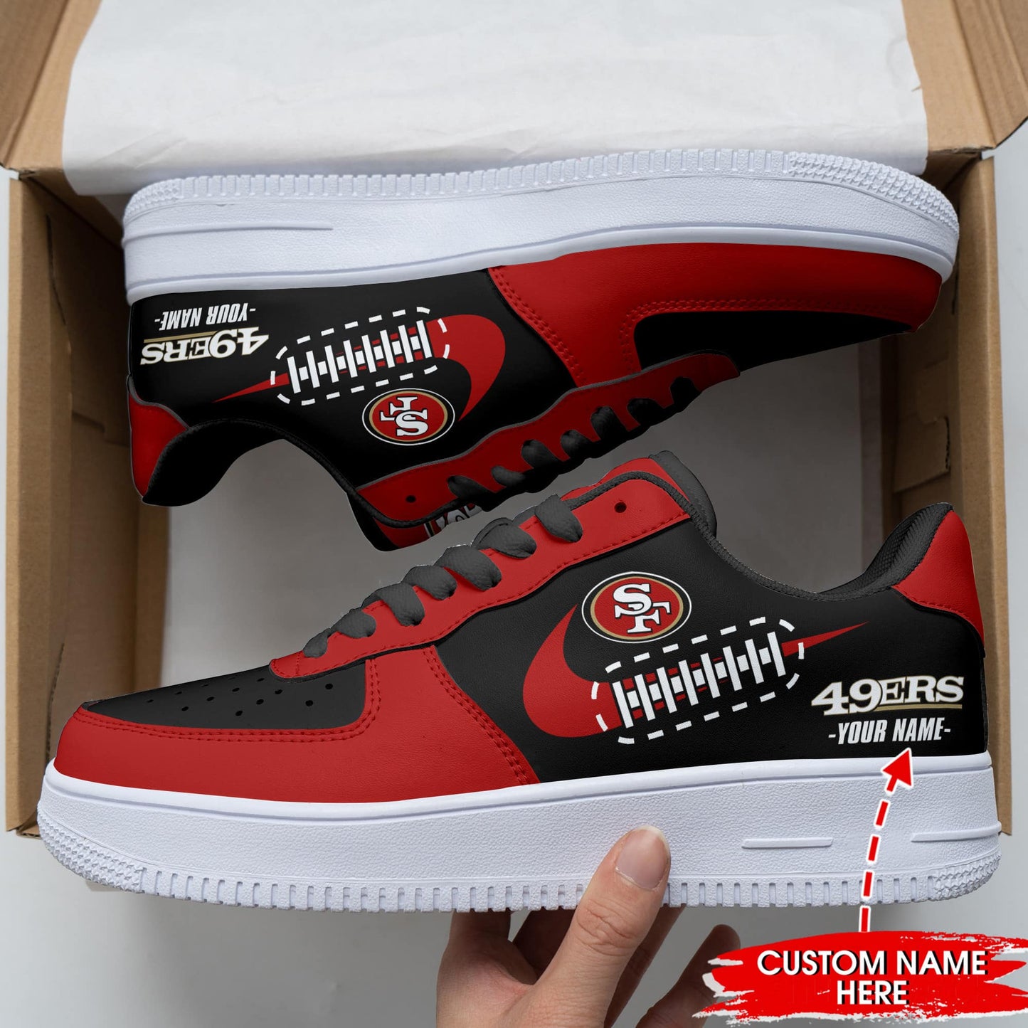 San Francisco 49ers Personalized AF1 Shoes BG334