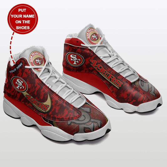 SAN FRANCISCO 49ERS PERSONALIZED AIR JD13 SNEAKERS 237