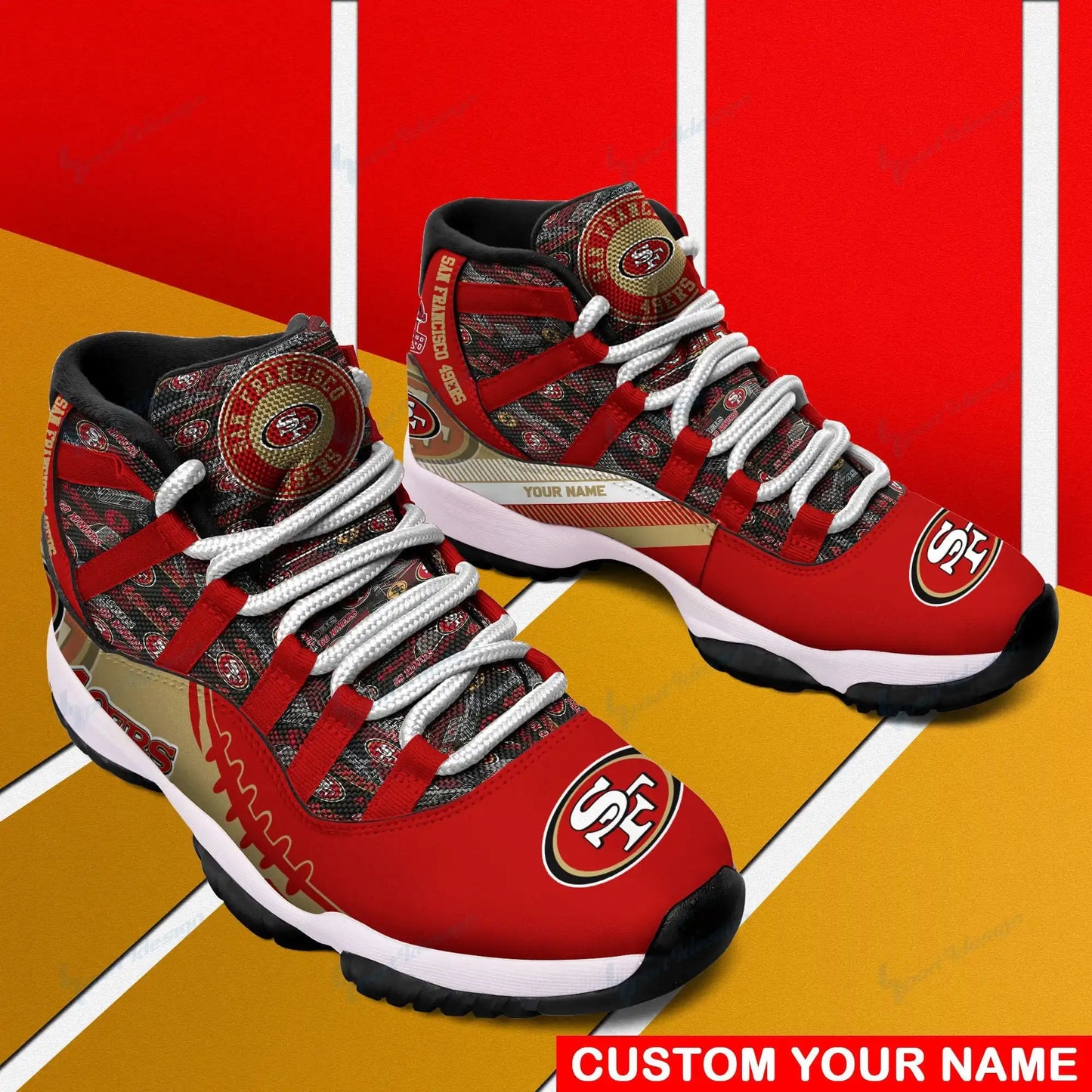 San Francisco 49ers Personalized AJD11 Sneakers BG176