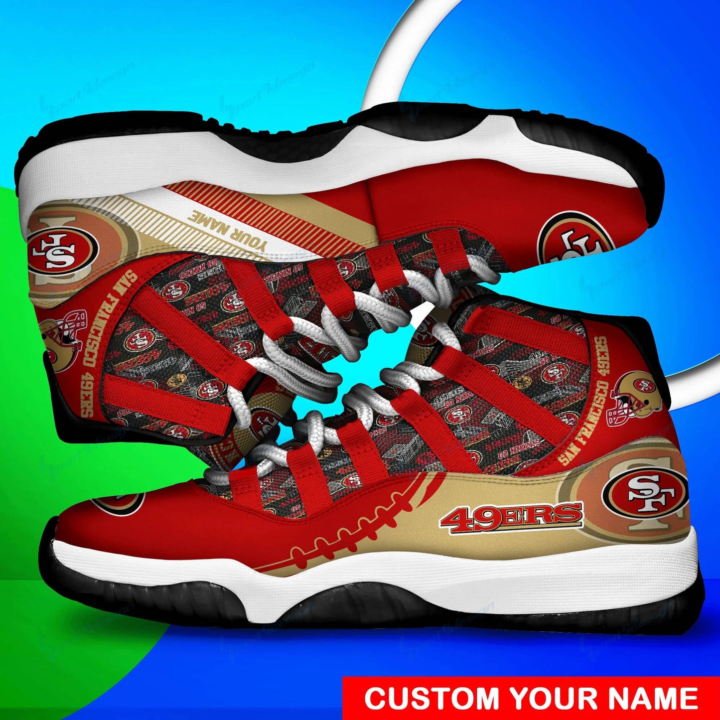 San Francisco 49ers Personalized AJD11 Sneakers BG176