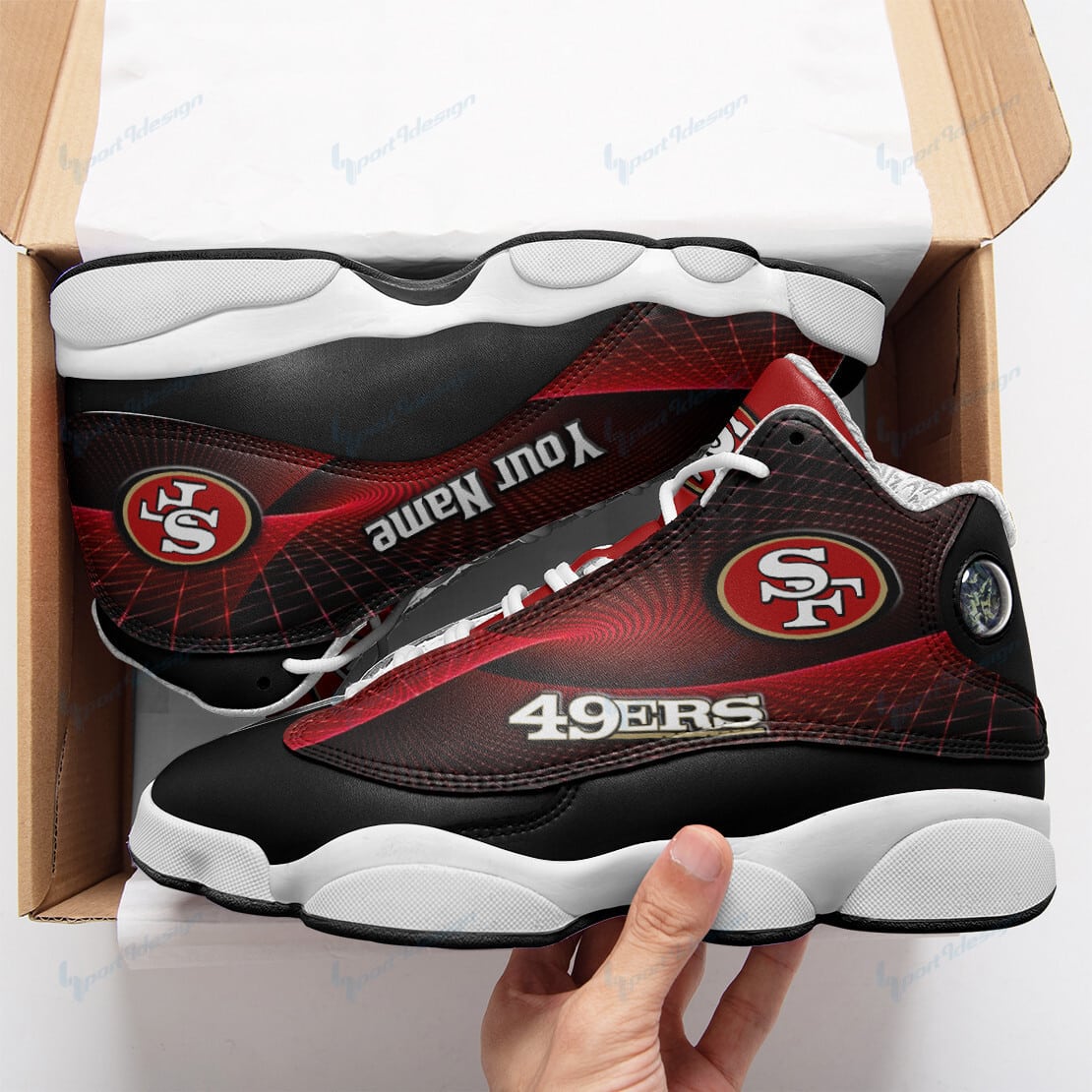 San Francisco 49ers Personalized AJD13 Sneakers BG123