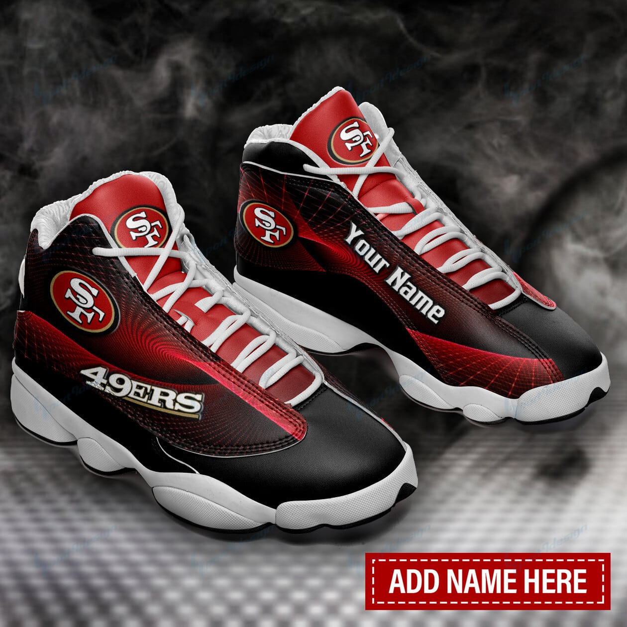 San Francisco 49ers Personalized AJD13 Sneakers BG123