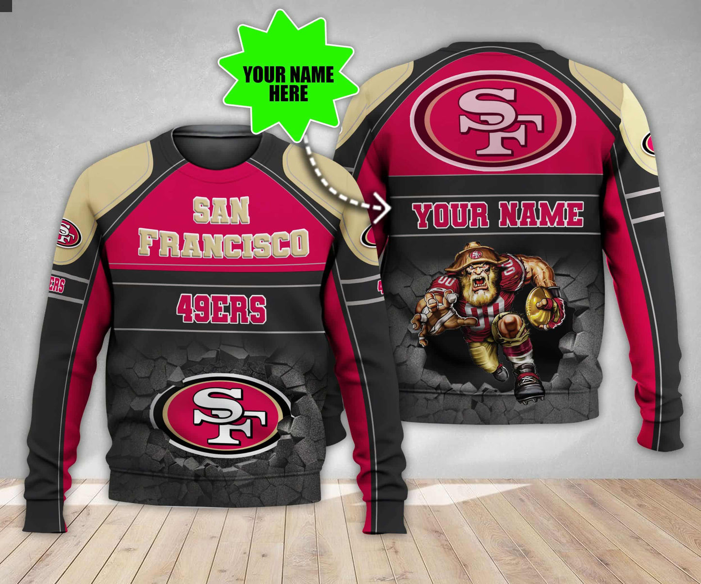 San Francisco 49ers Personalized All Over Printed 564