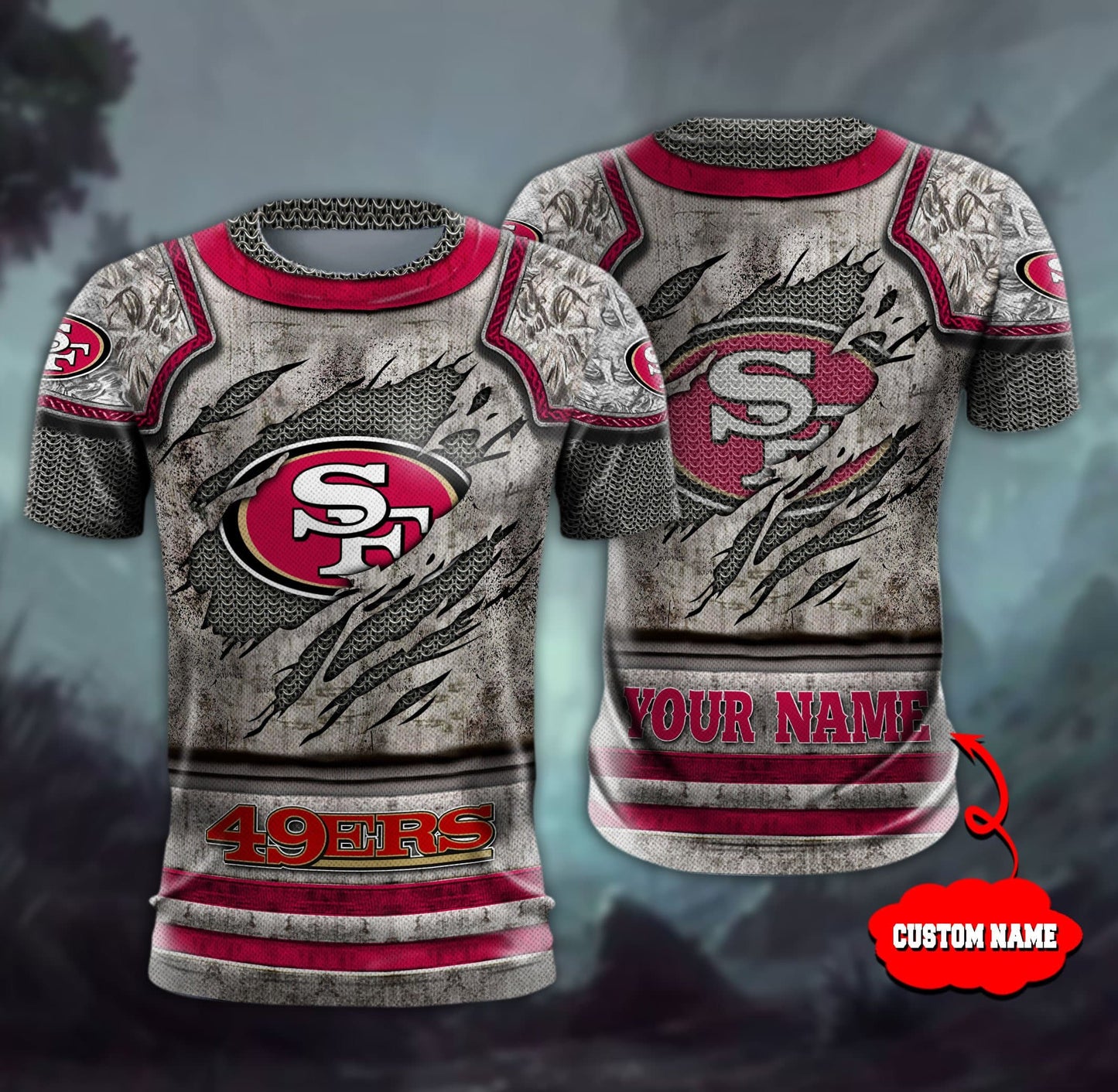 San Francisco 49ers Personalized All Over Printed 585