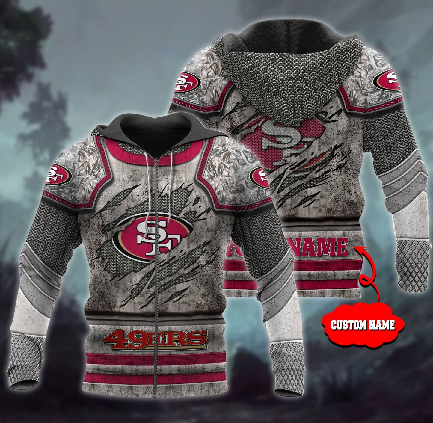 San Francisco 49ers Personalized All Over Printed 585