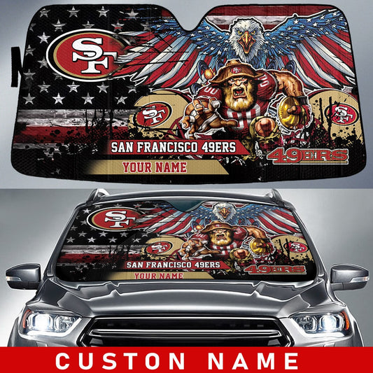 San Francisco 49ers Personalized Auto Sun Shade BG115