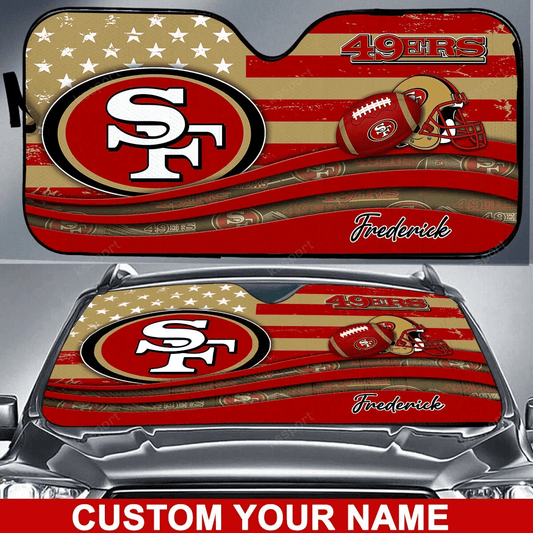 San Francisco 49ers Personalized Auto Sun Shade BG26