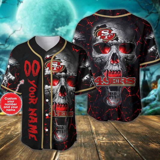 San Francisco 49ers Personalized Baseball Jersey BG338