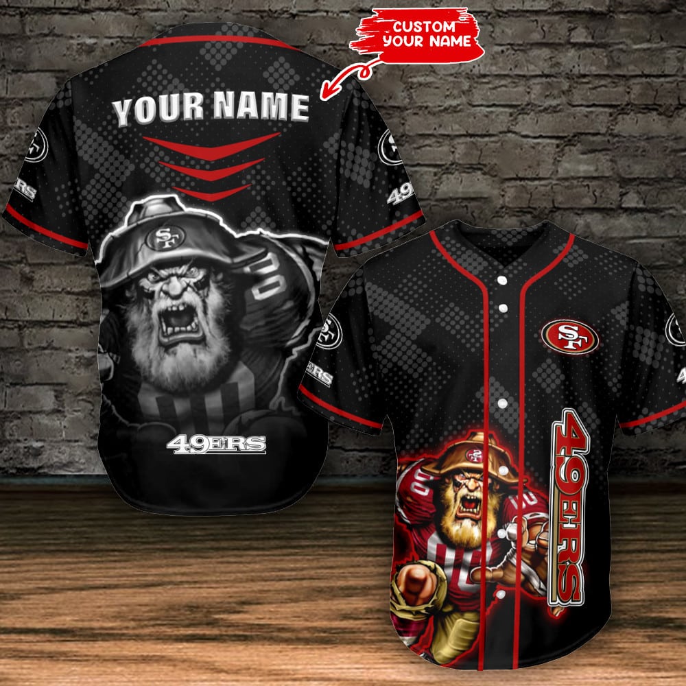 San Francisco 49ers Personalized Baseball Jersey BG383