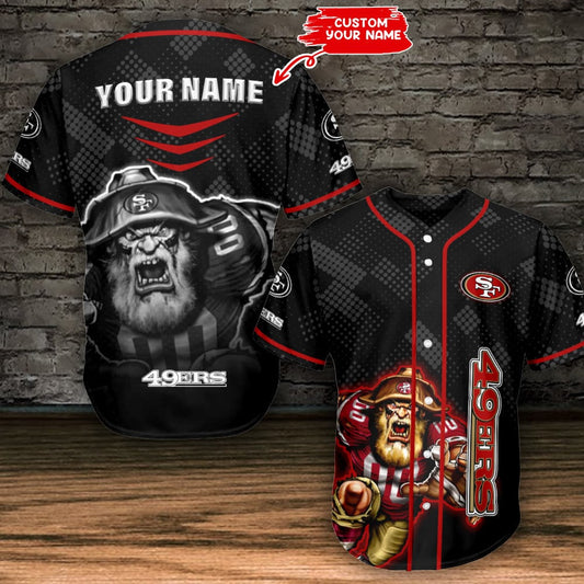 San Francisco 49ers Personalized Baseball Jersey BG383