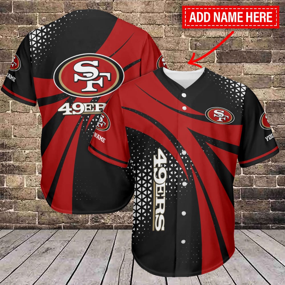 San Francisco 49ers Personalized Baseball Jersey BG433