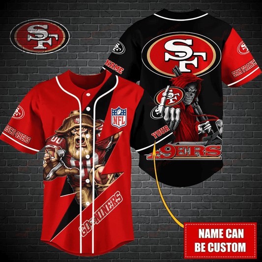 San Francisco 49ers Personalized Baseball Jersey BG491
