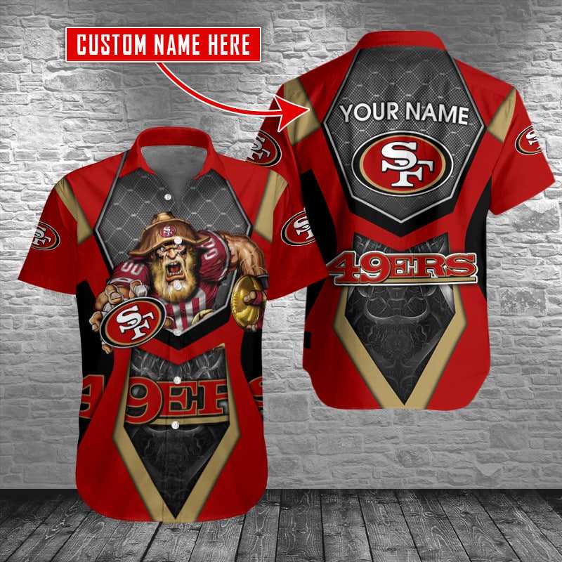San Francisco 49ers Personalized Button Shirt BB400