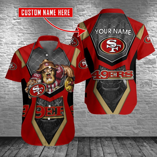San Francisco 49ers Personalized Button Shirt BB400