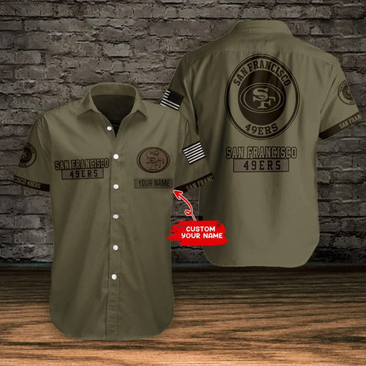 San Francisco 49ers Personalized Button Shirt BB572