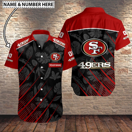 San Francisco 49ers Personalized Button Shirt BB680