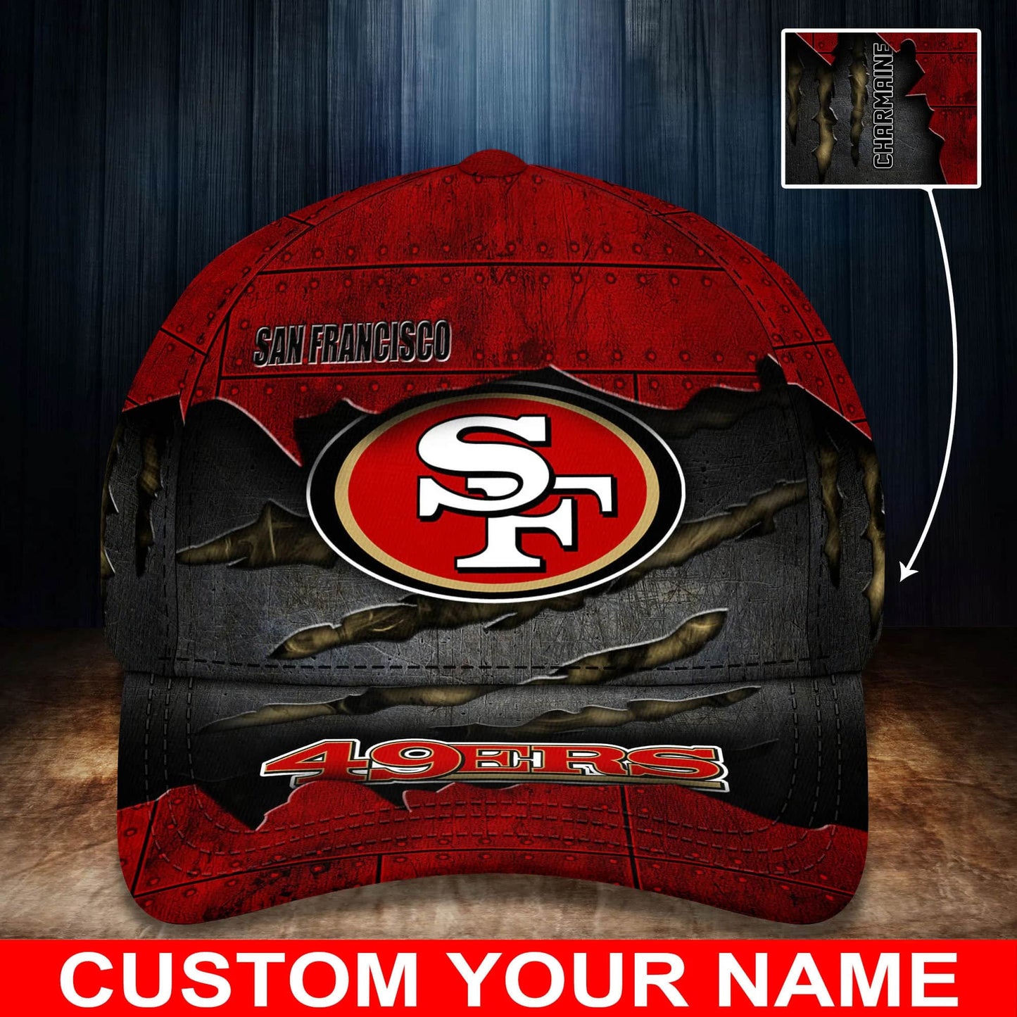 San Francisco 49ers Personalized Classic Cap BG317