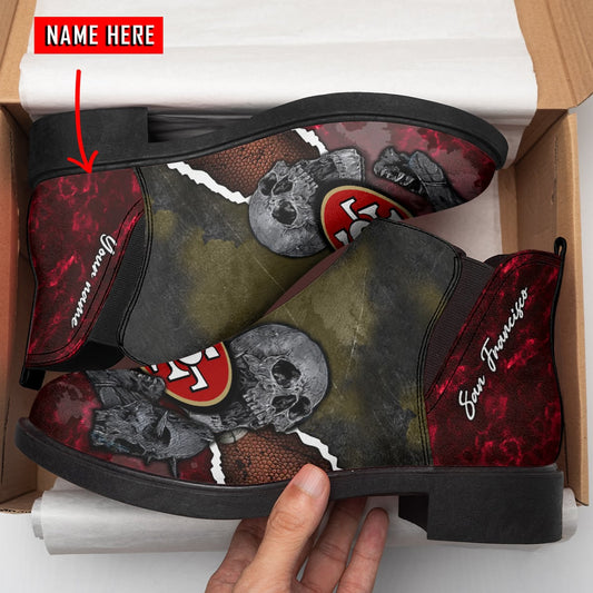 San Francisco 49ers Personalized Comfort & Fashion Short Boots BG01