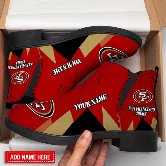 San Francisco 49ers Personalized Comfort & Fashion Short Boots BG107