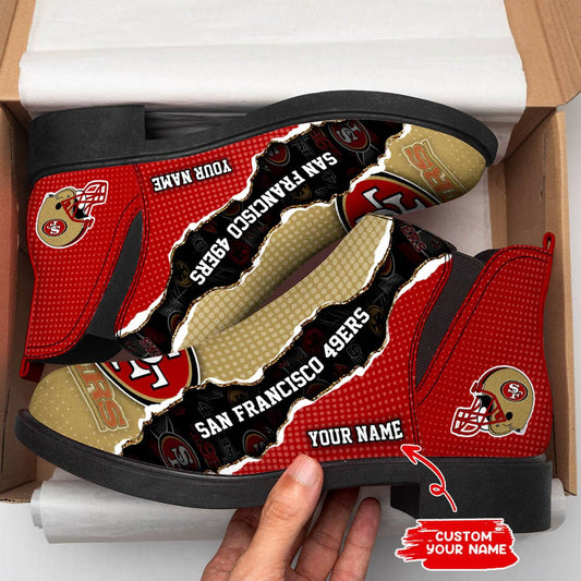 San Francisco 49ers Personalized Comfort & Fashion Short Boots BG23