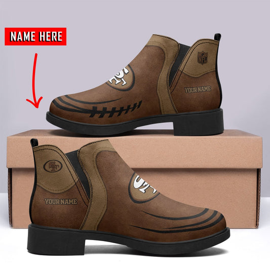 San Francisco 49ers Personalized Comfort & Fashion Short Boots BG56
