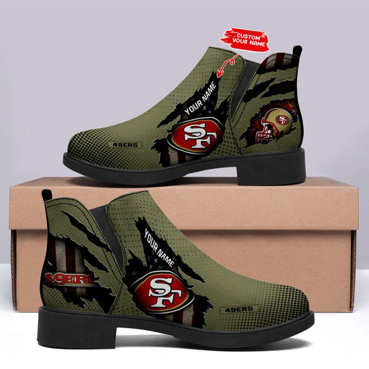 San Francisco 49ers Personalized Comfort & Fashion Short Boots BG62