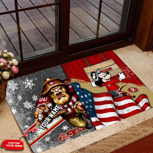 San Francisco 49ers Personalized Doormat BG104