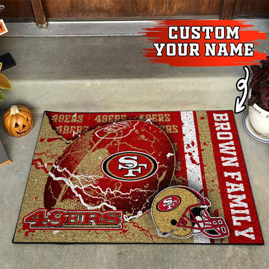 San Francisco 49ers Personalized Doormat BG27