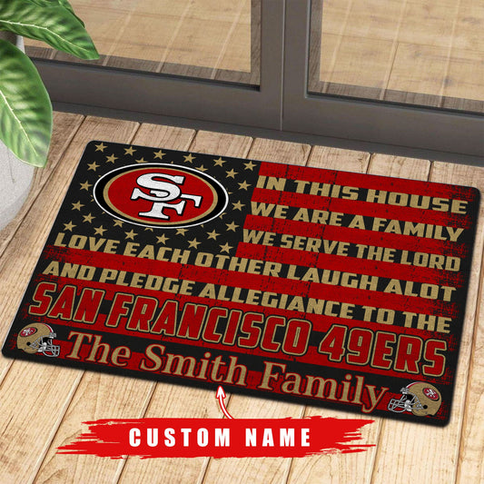 San Francisco 49ers Personalized Doormat BG311