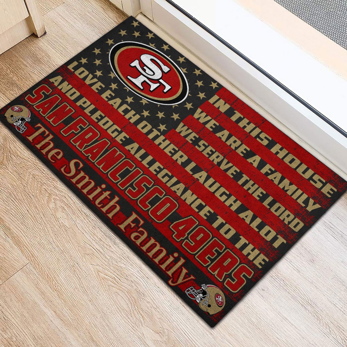 San Francisco 49ers Personalized Doormat BG311