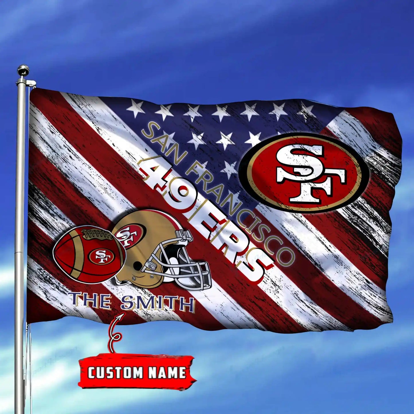 San Francisco 49ers Personalized Flag 162