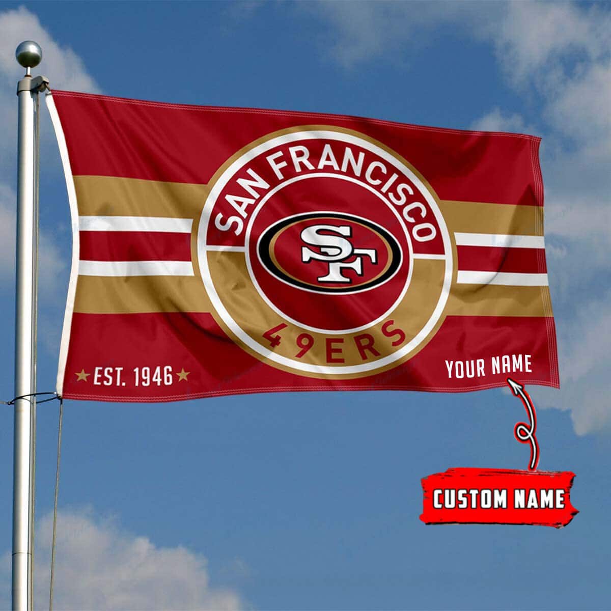 San Francisco 49ers Personalized Flag 194
