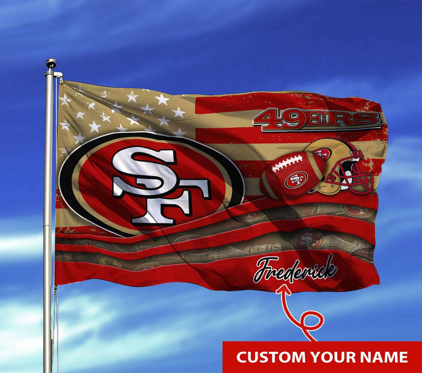 San Francisco 49ers Personalized Flag 27