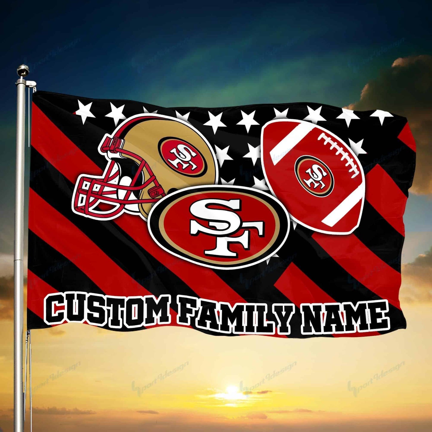 San Francisco 49ers Personalized Flag 91