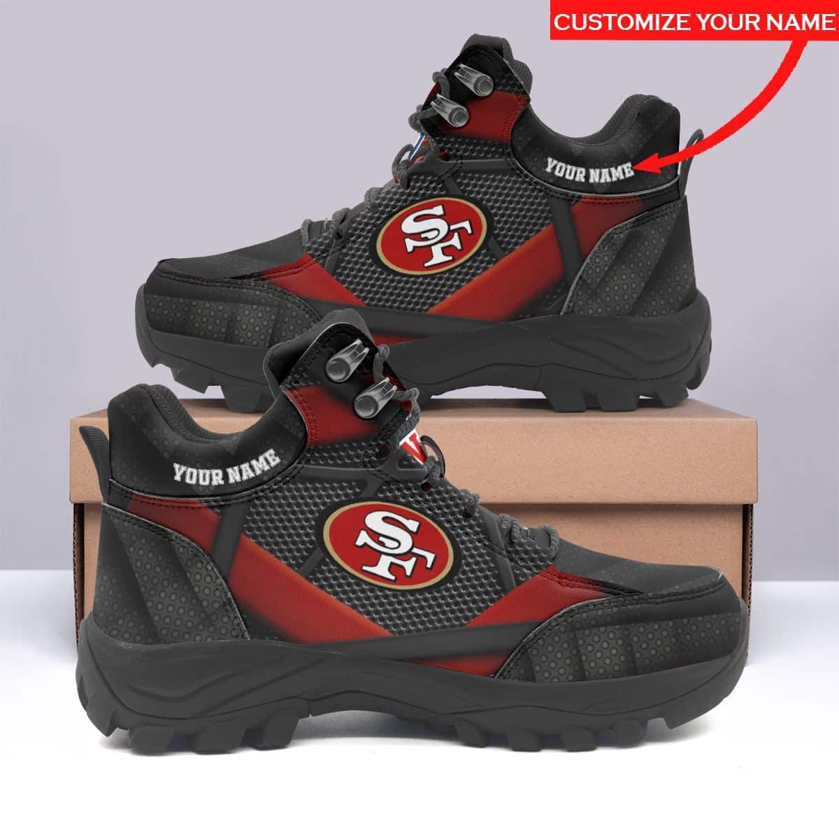 San Francisco 49ers Personalized Hiking Shoes 29