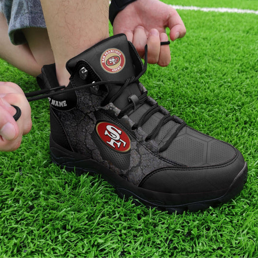 San Francisco 49ers Personalized Hiking Shoes 42