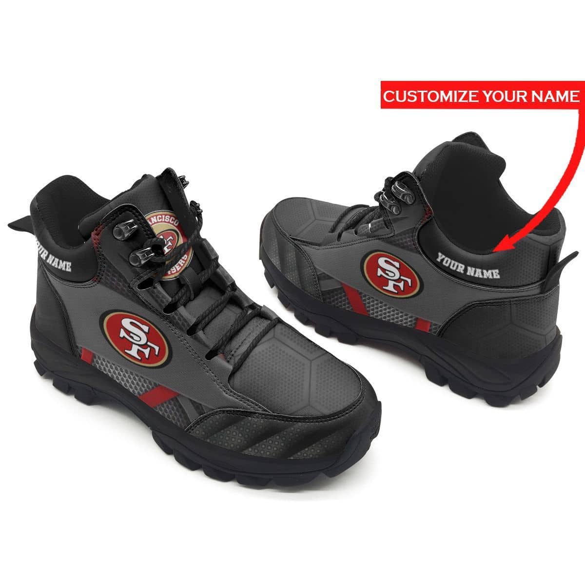 San Francisco 49ers Personalized Hiking Shoes 46