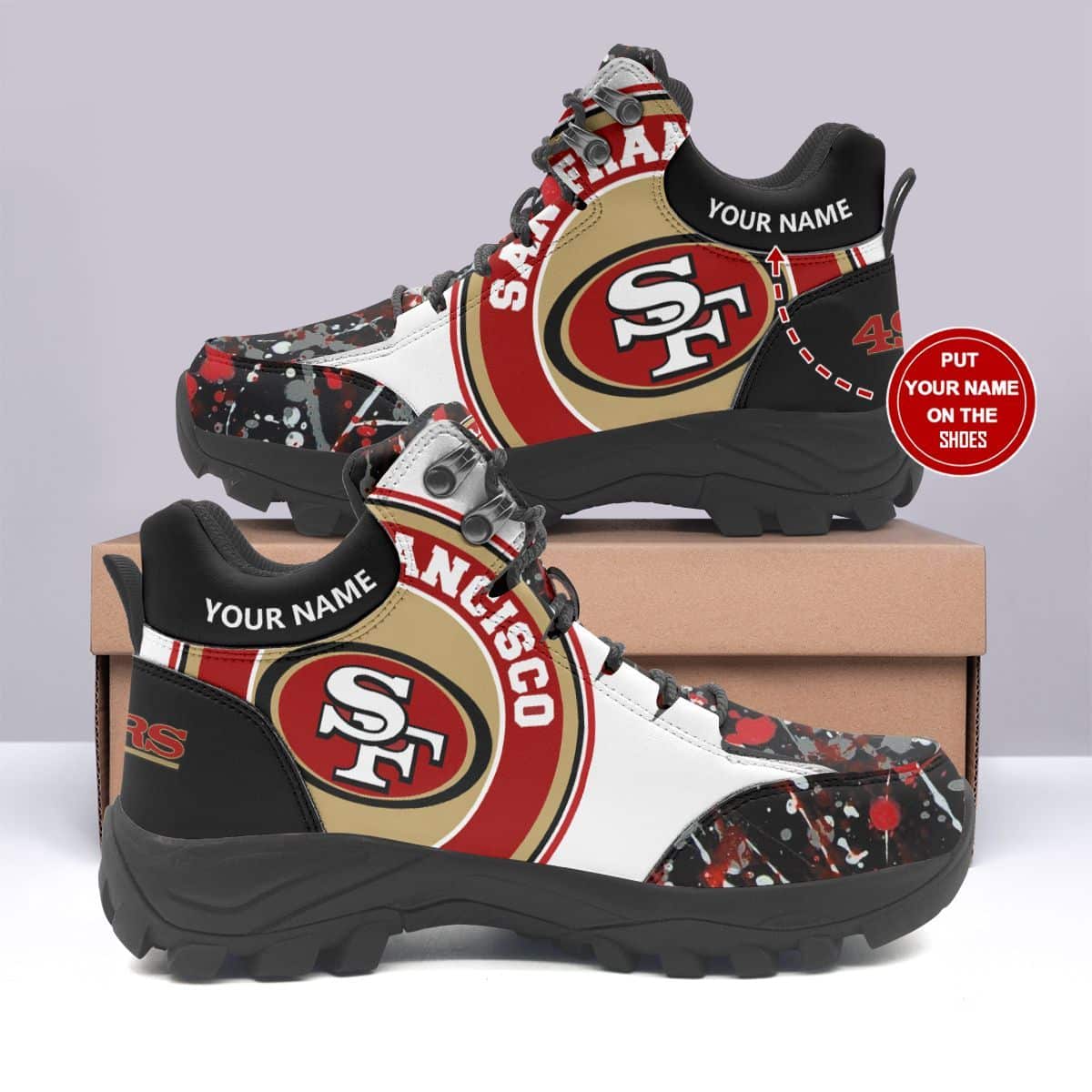 San Francisco 49ers Personalized Hiking Shoes 56