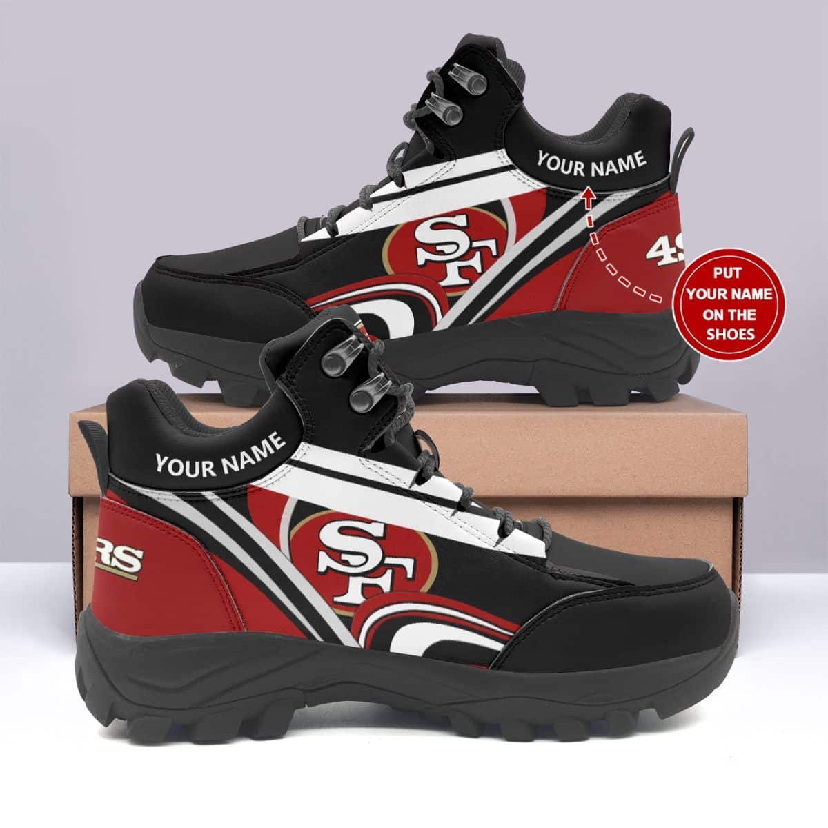 San Francisco 49ers Personalized Hiking Shoes 58