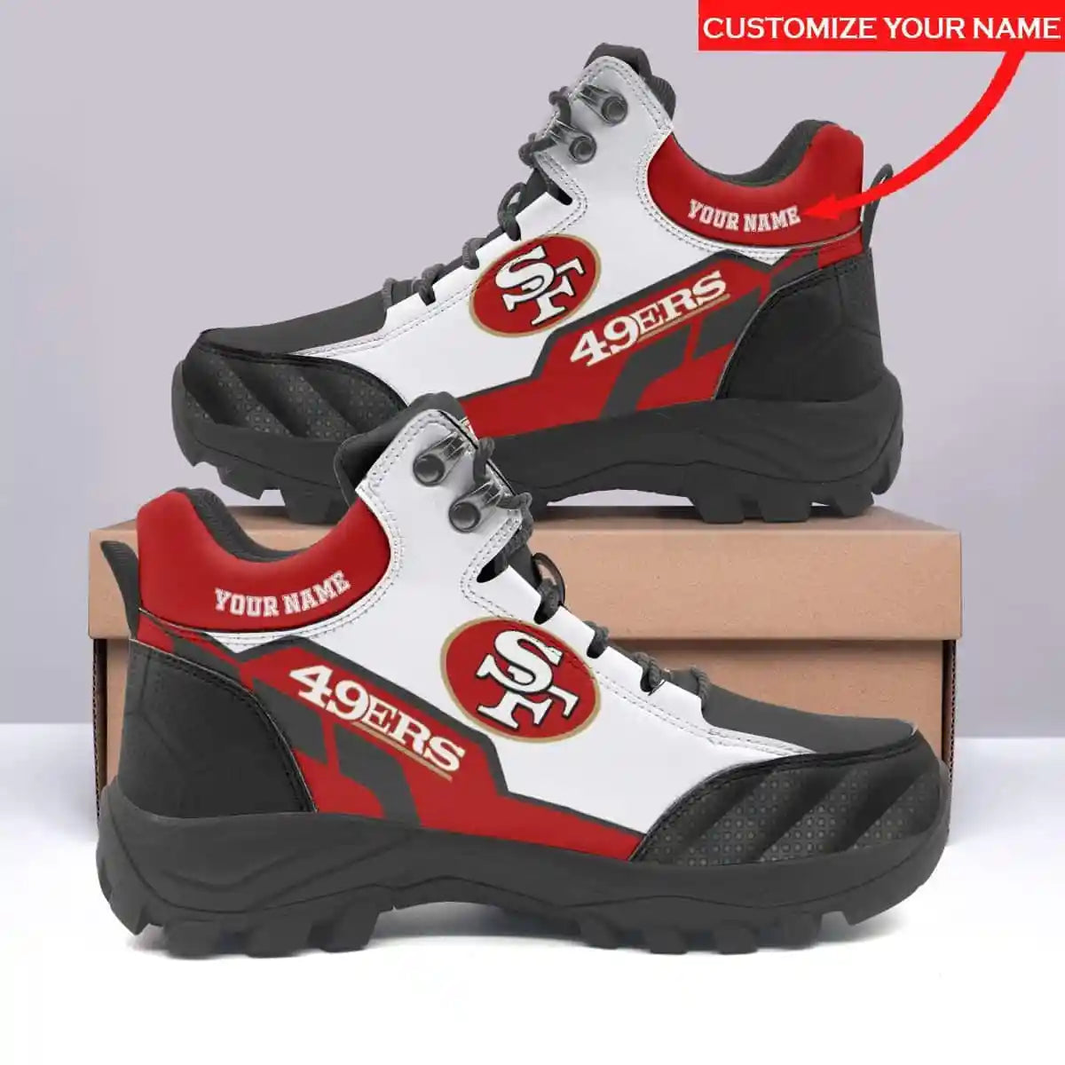 San Francisco 49ers Personalized Hiking Shoes 63