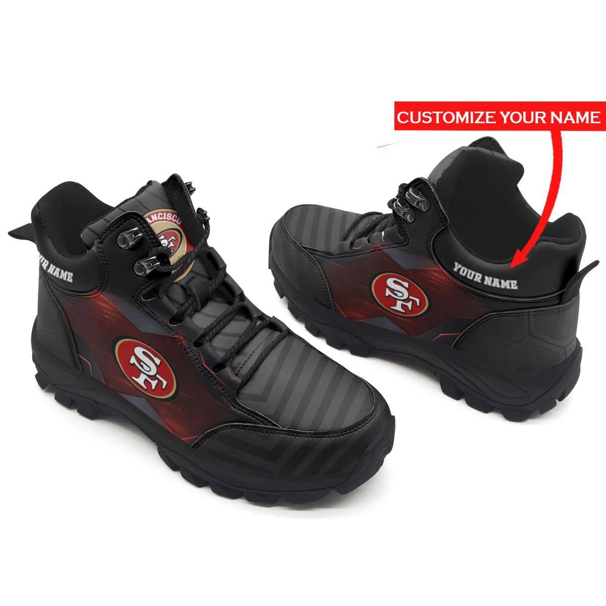 San Francisco 49ers Personalized Hiking Shoes 78