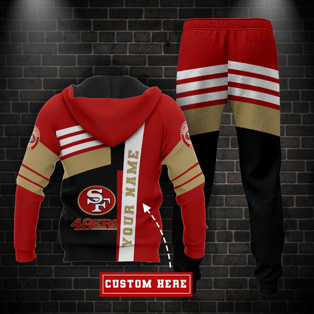 San Francisco 49ers Personalized Hoodie and Jogger Set BG869