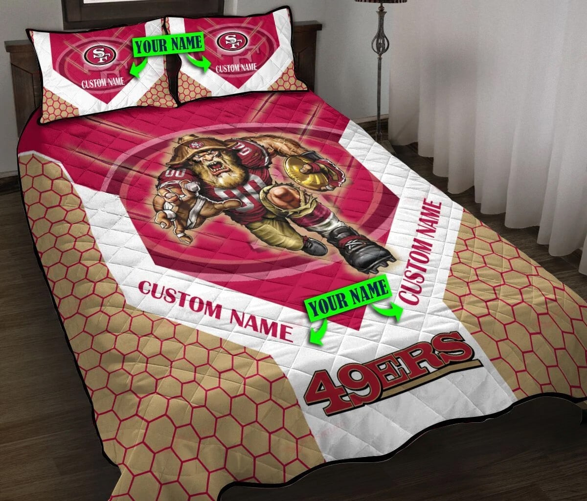 San Francisco 49ers Personalized Quilt Set BG108