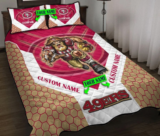 San Francisco 49ers Personalized Quilt Set BG108